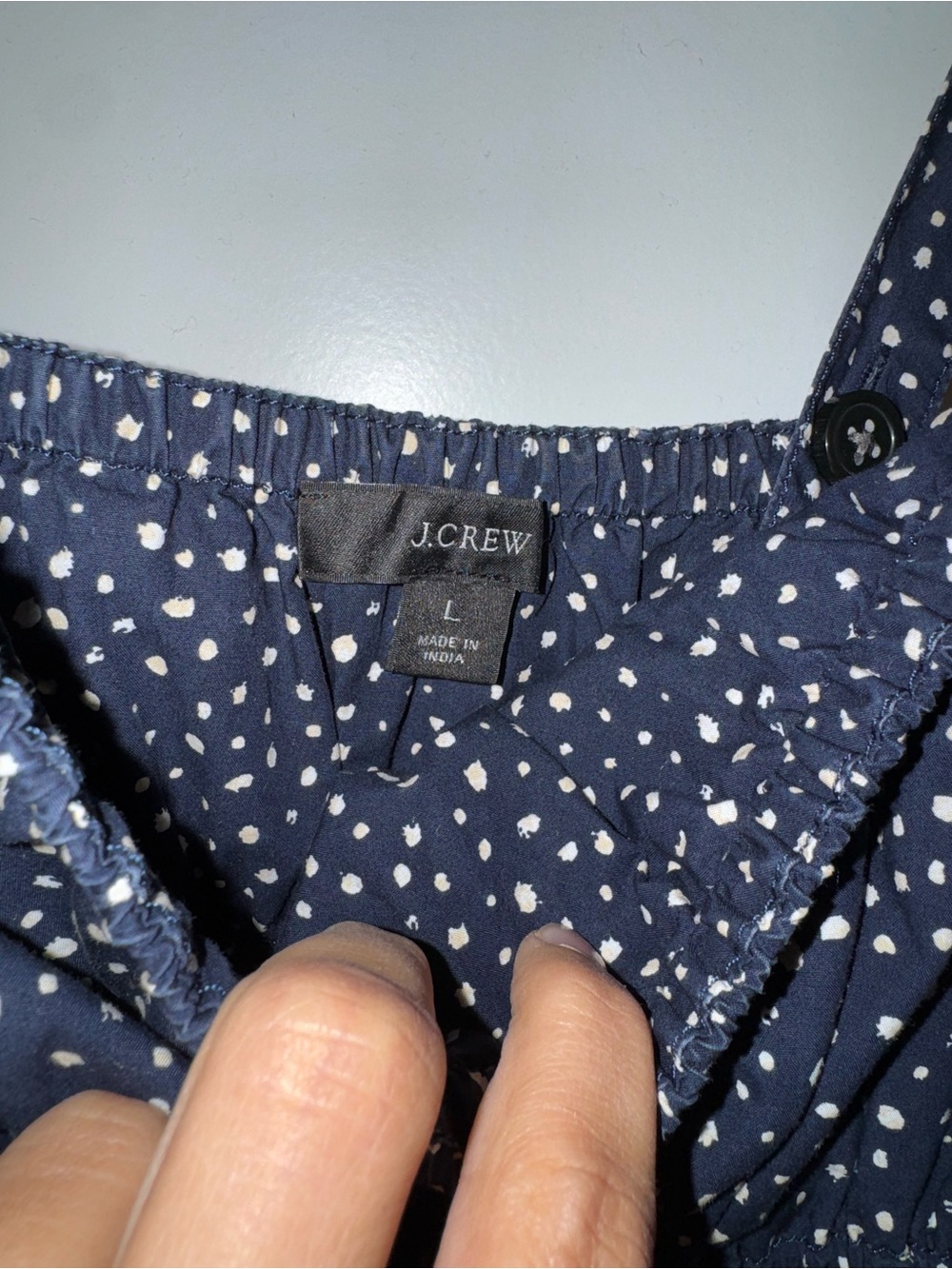 J. Crew Tiered midi dress with convertible straps in dot - Large - Picture 3 of 5